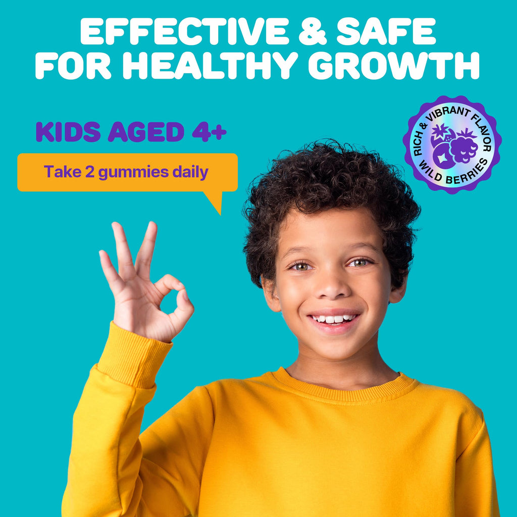 Height Growth Gummies for Kids - Growth Vitamins for Teens, Height Increase Multivitamin for Boys & Girls with Calcium Vitamin D C K2 Magnesium Zinc, Natural Height Growth Maximizer Supplement, 60 PCS - TrustMedUSA
