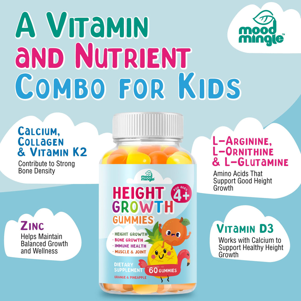 Height Growth Gummies Supplement - Kids Teens Height Increaser Maximizer Grow Taller Vitamins - TrustMedUSA