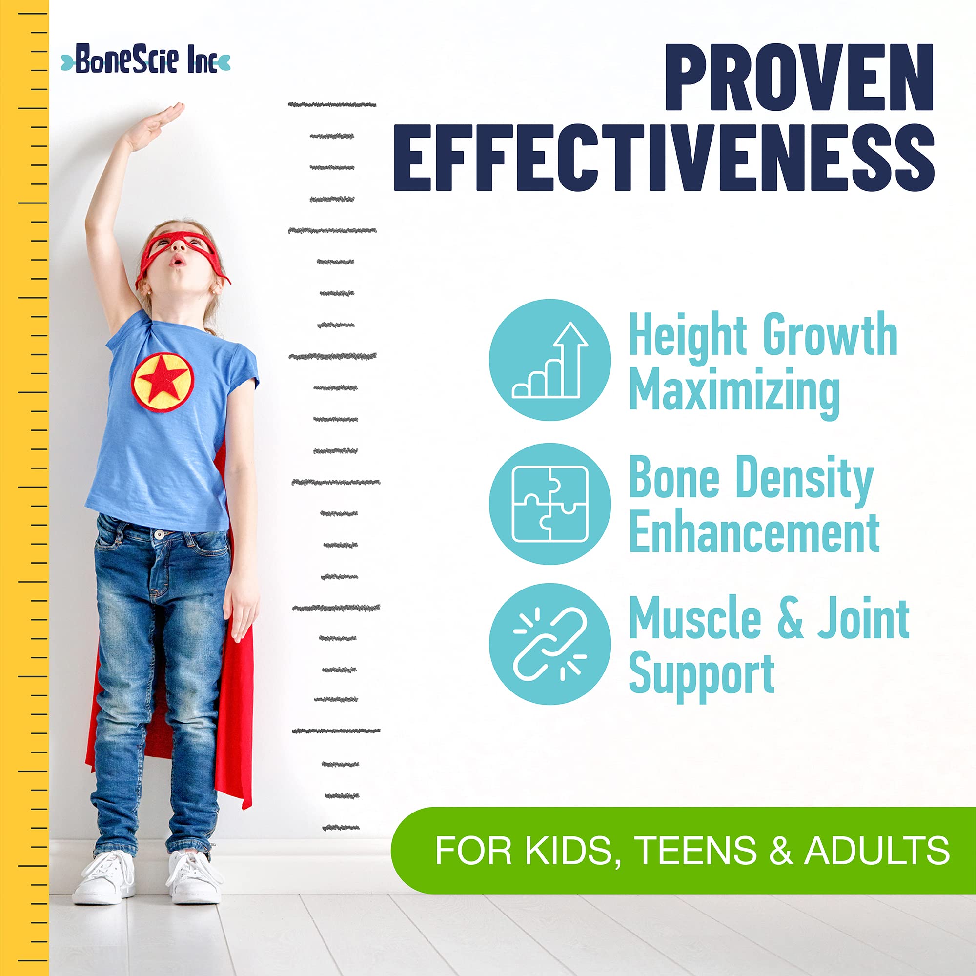 Height Growth Maximizer - Made in USA - Natural Height Increase Booster & Bone Growth Pills - Grow Taller Supplement for Adults, Teens & Kids - Vitamins for Boys & Girls to Get Taller - 120 capsules - TrustMedUSA