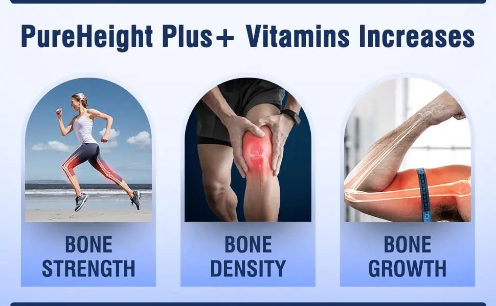 Height Growth Vitamins Grow Taller - Increase Bone Strength Bone Density Bone Growth - TrustMedUSA