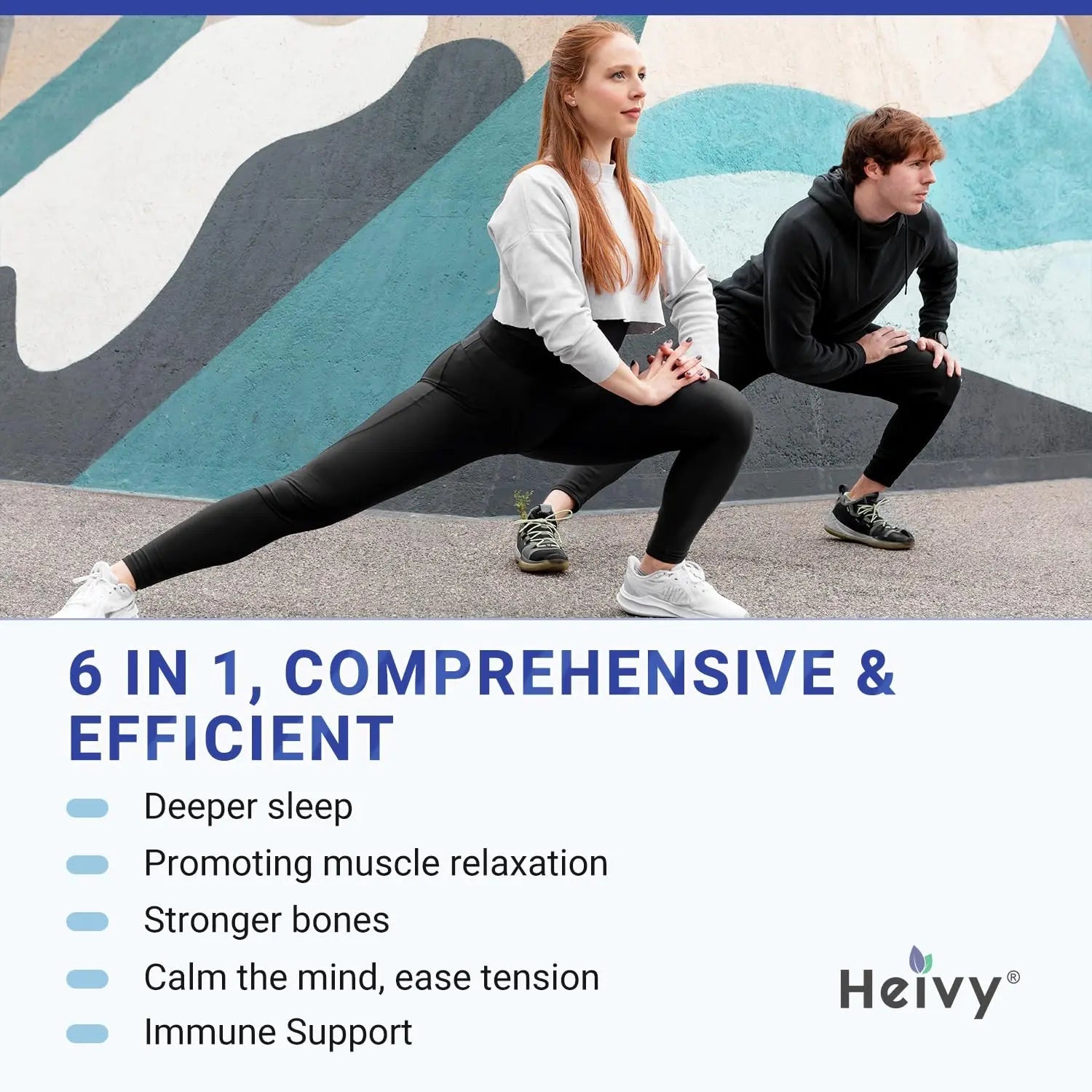 Heivy 4 in 1 Magnesium Complex with Zinc & Vitamin D3, 320mg Elemental Magnesium (Glycinate/Citrate/Gluconate/Malate), 120 Capsules (4 Months Supply), Vegan, Non-GMO, Gluten-Free, 3rd Party Tested - TrustMedUSA