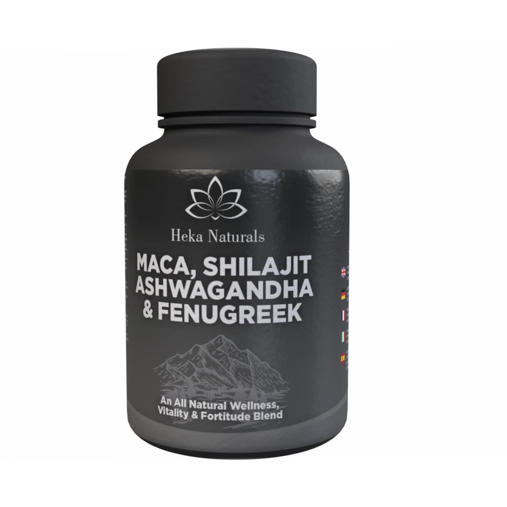 Heka Naturals Male Botanical Complex | 90 Capsules with Ashwagandha, Maca Root, Fenugreek & Shilajit | Traditional Plant-Based Ingredients for Active Lifestyles | Food Supplement - TrustMedUSA