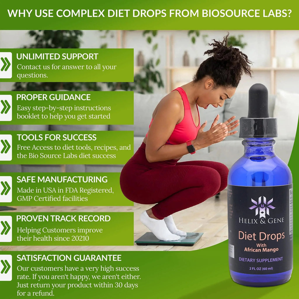 Helix & Gene Appetite Diet Drops Mango Flavor | Fast Weight Loss | Natural Metabolism - TrustMedUSA