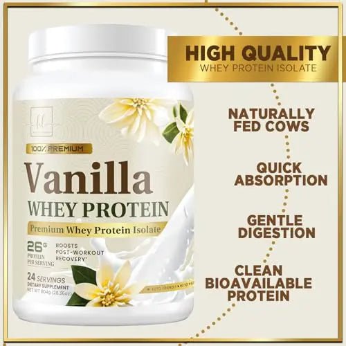Hello Lovely! Whey Protein Powder, Vanilla Flavored Whey Isolate with 26g Protein - TrustMedUSA