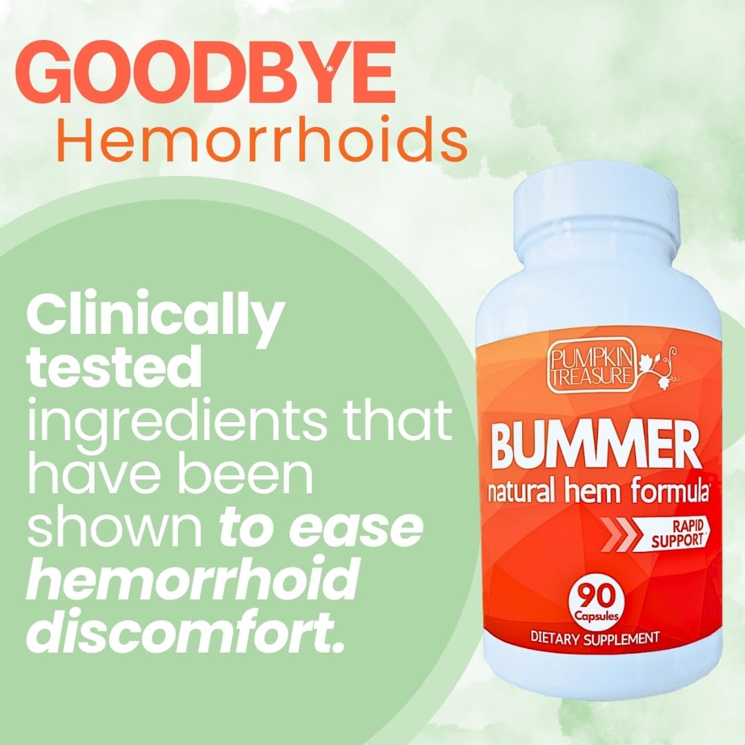 Hem Knockout Fast-Acting Hemorrhoid Pills - Internal Relief Supplement for Pain, Swelling & Bleeding - Natural Vein Support Formula - 90 Day Supply - Made in USA - TrustMedUSA
