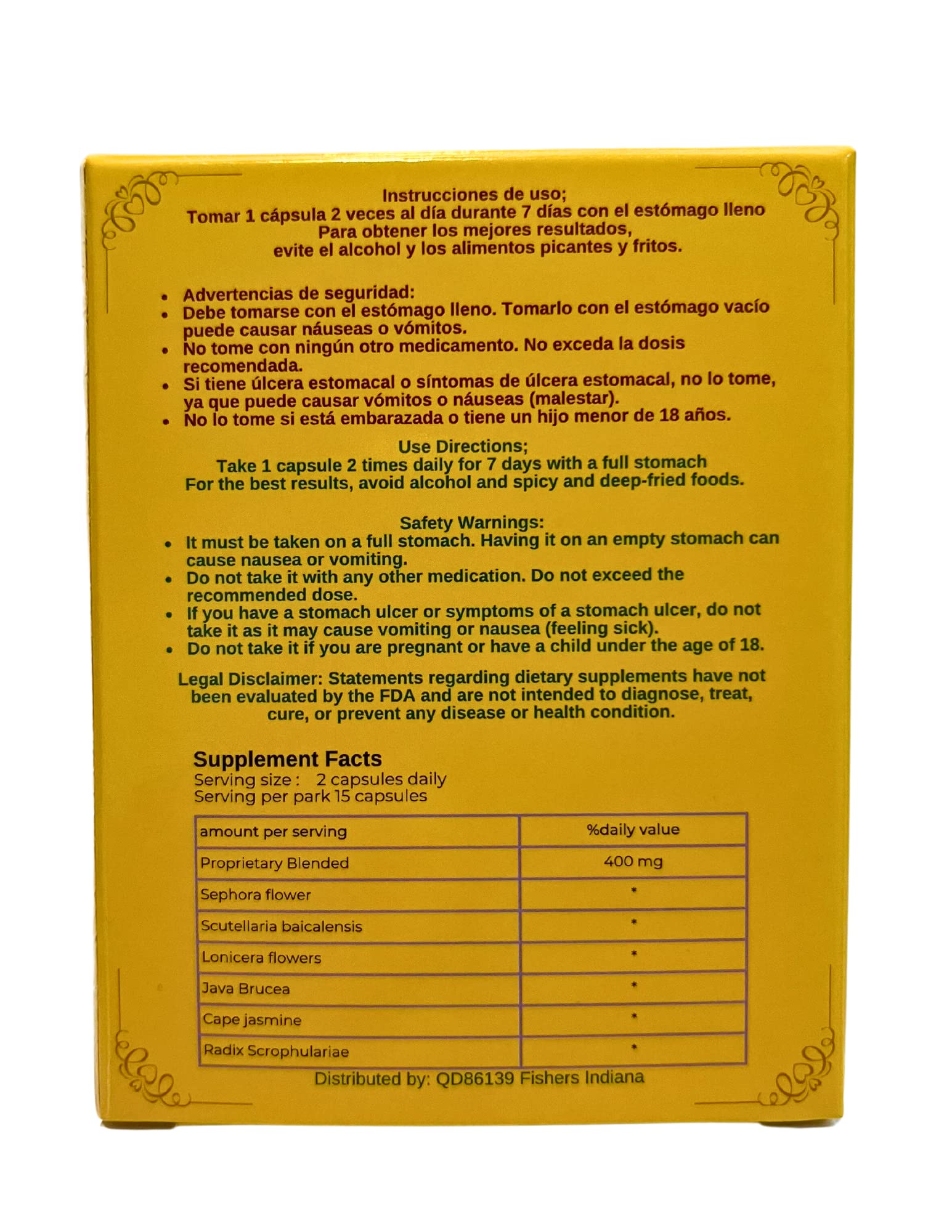 Hemorr7: 7Days 15 Capsules Herbal Hemorrhoid Detox Formula,Fórmula Herbal para desintoxicar las hemorroides Durante 7 días - TrustMedUSA