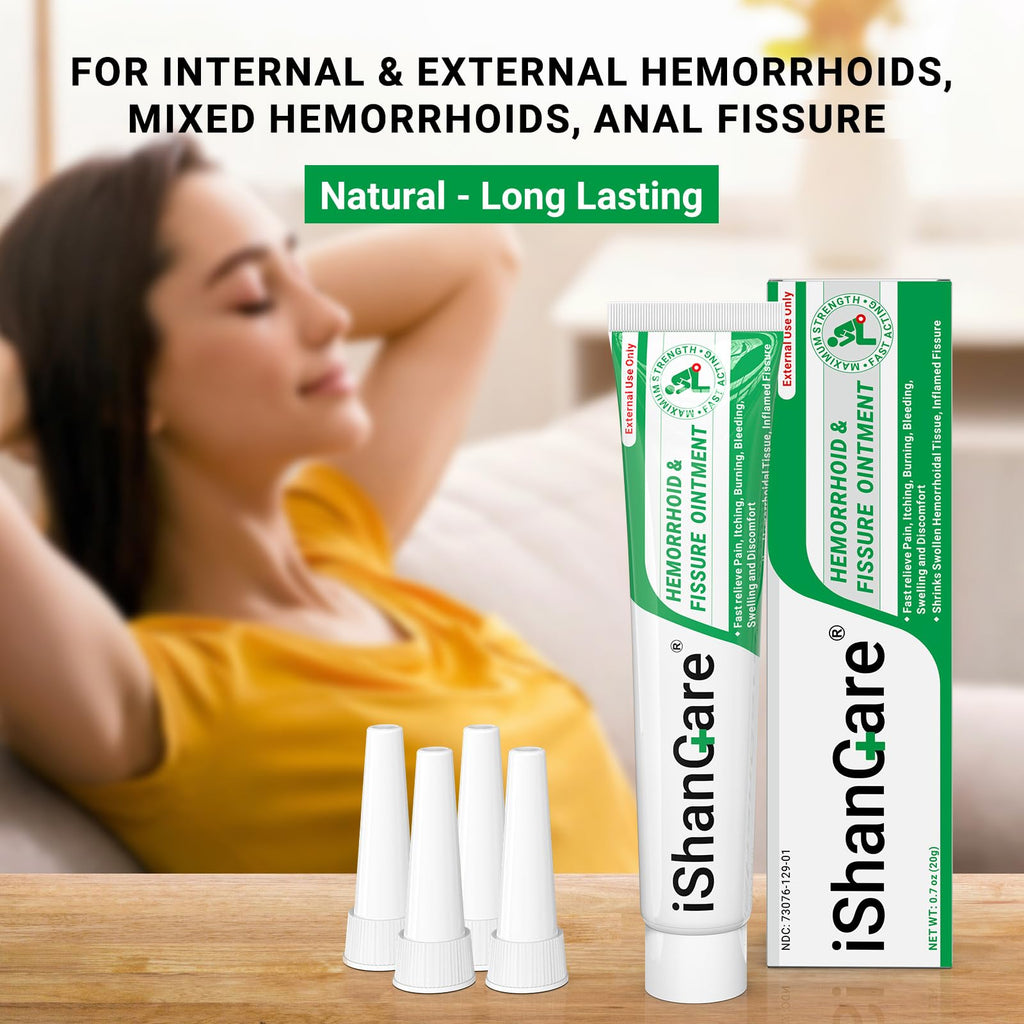 Hemorrhoid Cream, Hemorrhoid & Fissure Treatment Ointment Extra Strength, Relief Anal Pain, Itching, Bleeding, Swelling, Discomfort, Natural Herbs Fast Acting Ingredients, Contains Vitamin E - TrustMedUSA