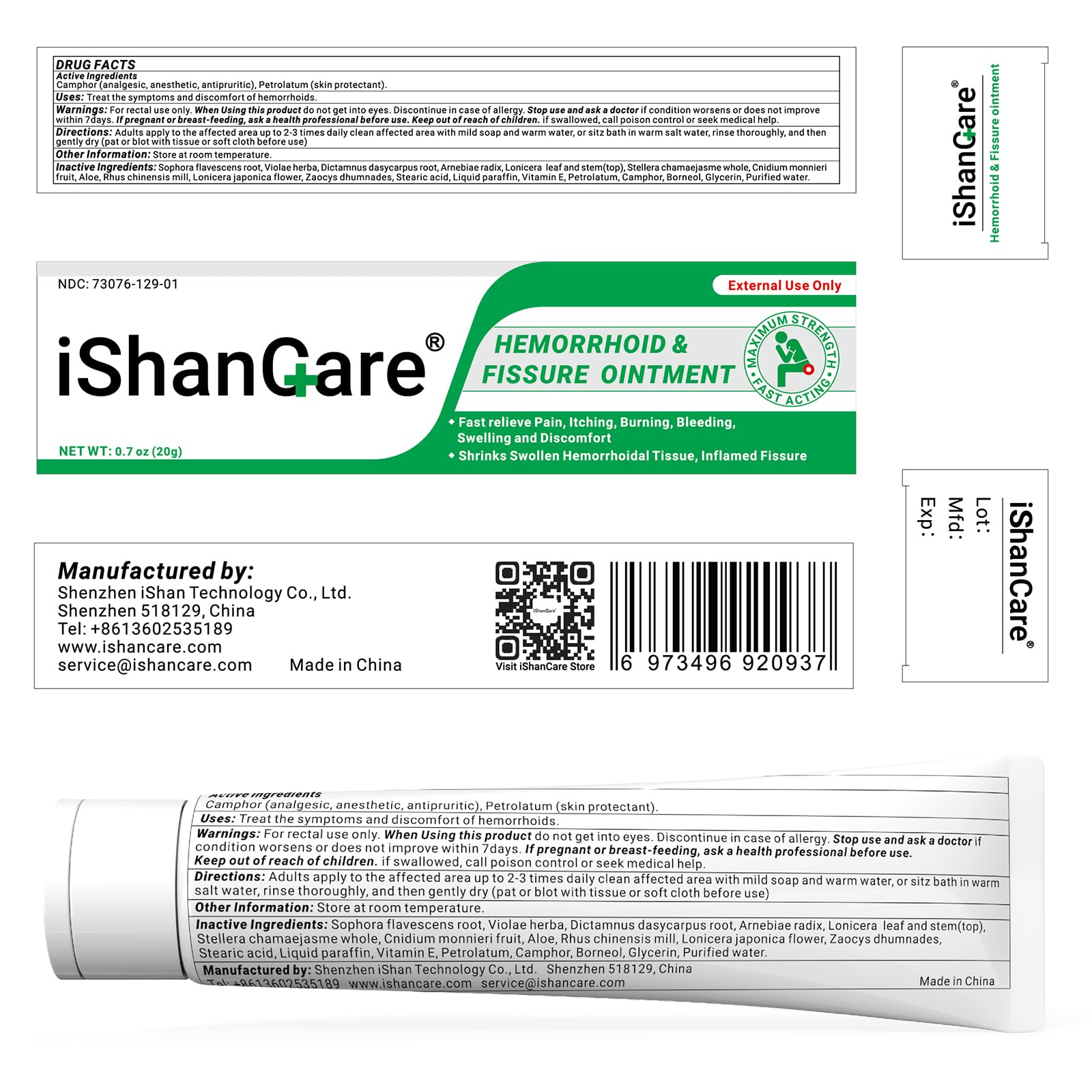 Hemorrhoid Cream, Hemorrhoid & Fissure Treatment Ointment Extra Strength, Relief Anal Pain, Itching, Bleeding, Swelling, Discomfort, Natural Herbs Fast Acting Ingredients, Contains Vitamin E - TrustMedUSA