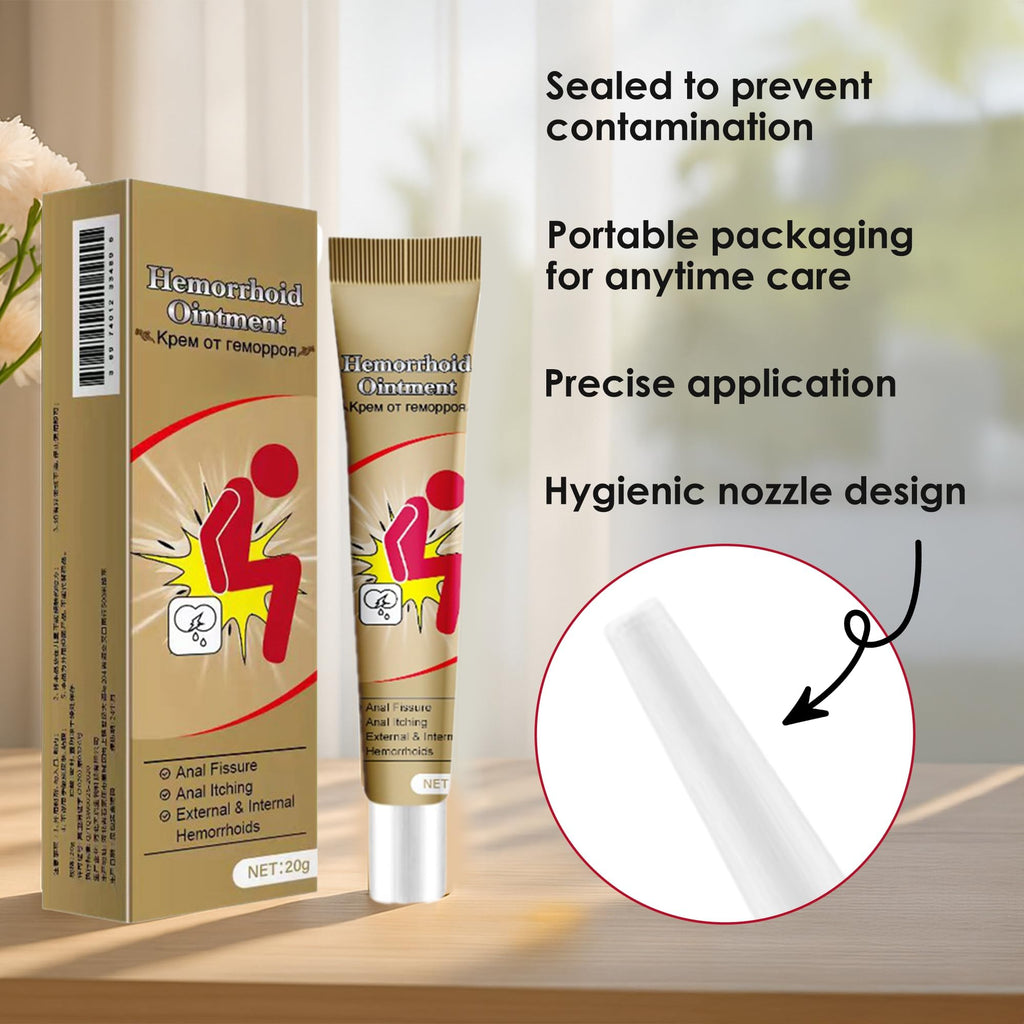 Hemorrhoid Cream, Herbal Hemorrhoid Ointment, Natural Itching & Burning Relief Hemorrhoidal Cream, External Discomfort Support for Men Women 20g - TrustMedUSA