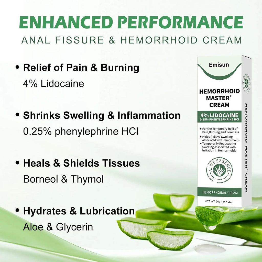 Hemorrhoid & Fissure Ointment, Hemorrhoid Treatment and Hemorrhoid Cream with Lidocaine 4% and Phenylephrine HCI for Fast Relief of Pain, Swelling, Itching, Burning, Hemorrhoidal treatment, 2 Pack-J2 - TrustMedUSA