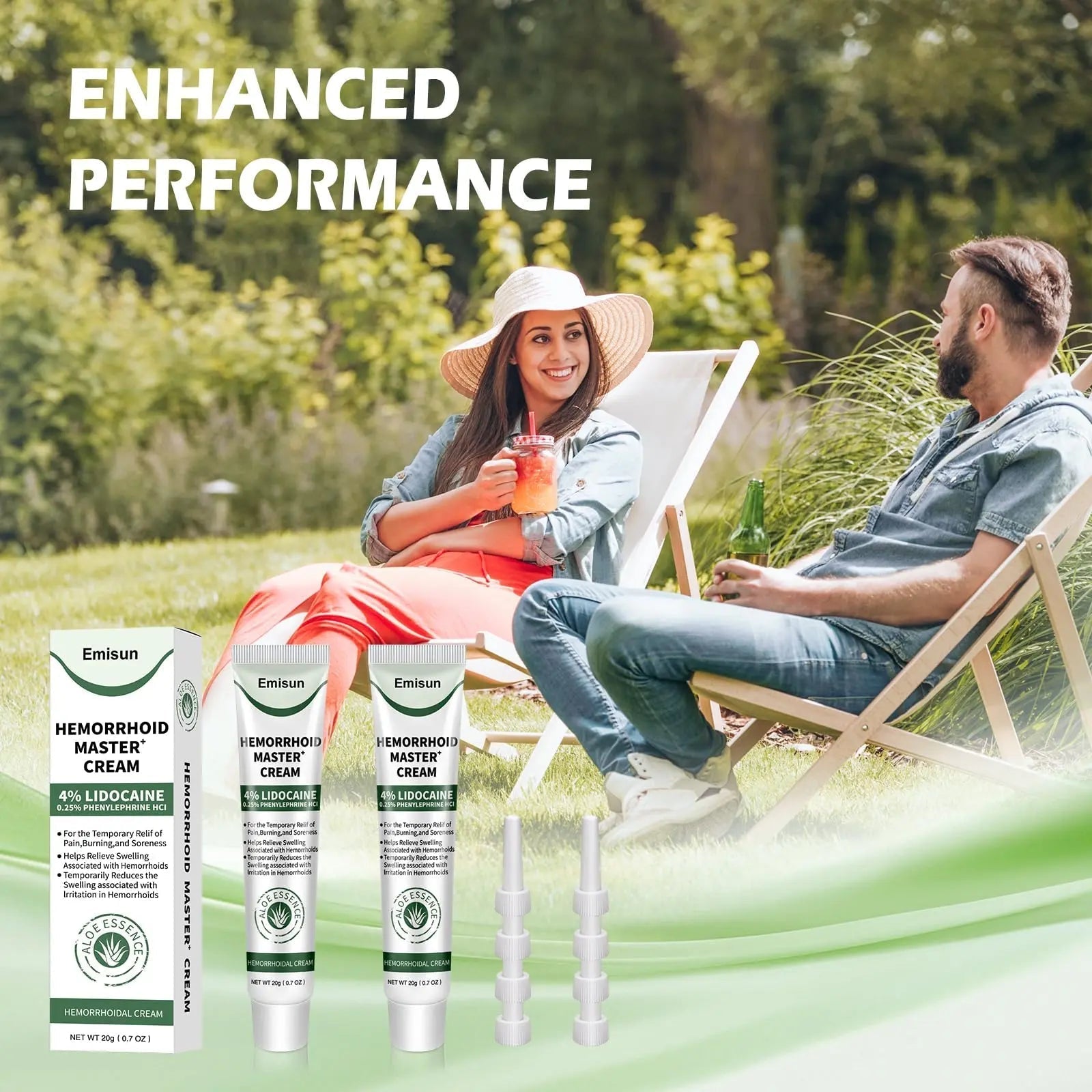 Hemorrhoid & Fissure Ointment, Hemorrhoid Treatment and Hemorrhoid Cream with Lidocaine 4% and Phenylephrine HCI for Fast Relief of Pain, Swelling, Itching, Burning, Hemorrhoidal treatment, 2 Pack-J2 - TrustMedUSA