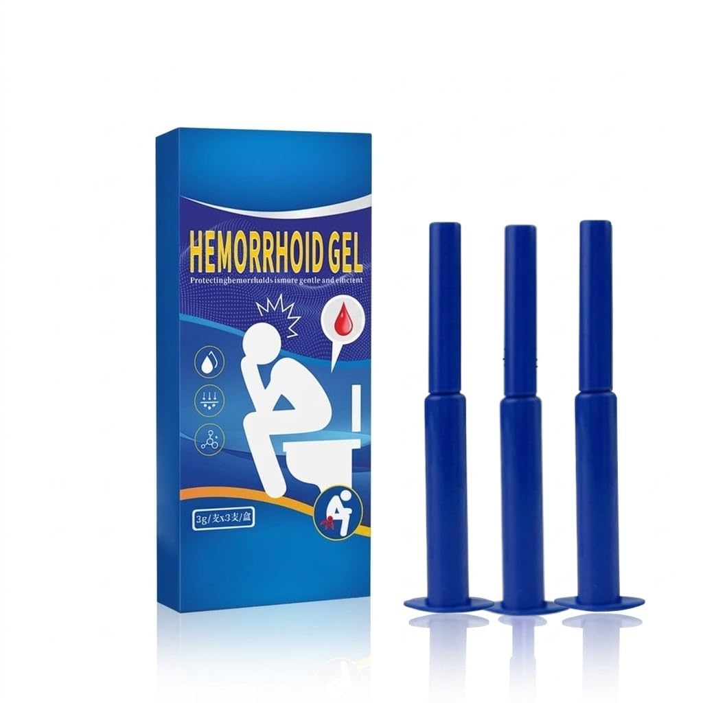 Hemorrhoid Relief Gel with 3 Disposable Applicators - Fast Soothing Cream for Itching & Swelling - Internal & External Treatment (Pack of 3) - TrustMedUSA
