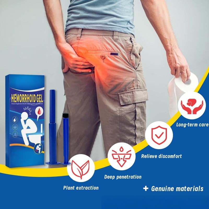 Hemorrhoid Relief Gel with 3 Disposable Applicators - Fast Soothing Cream for Itching & Swelling - Internal & External Treatment (Pack of 3) - TrustMedUSA