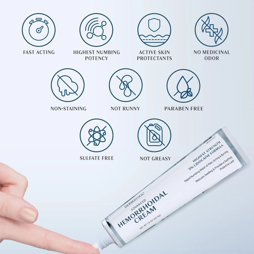 Hemorrhoid Treatment - Advanced Hemorrhoid Cream 5% Lidocaine & Phenylephrine - Hemorrhoid Shrinking Treatment - Rapid Relief of Pain, Swelling, Bleeding, Itching and Burning - Fissure & Hemorrhoids - TrustMedUSA