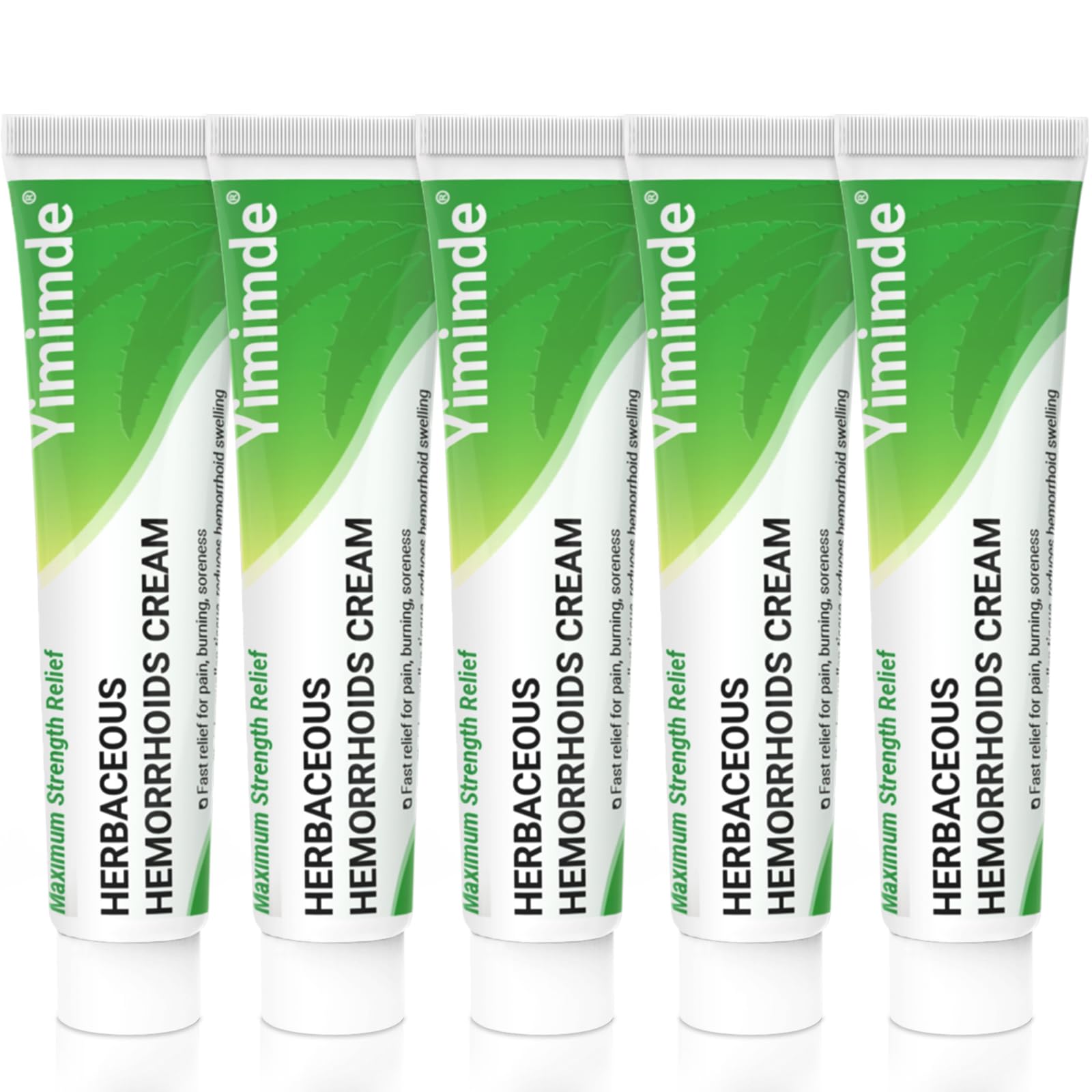 Hemorrhoid Treatment Ointment - Tubesmaximum Strength - Fast Relief from Pain, Itching, Burning, Swelling & Fissures | Natural Aloe & Vitamin E | Travel-Friendly10g x 5 Pieces Tubes - (1.76 Oz) - TrustMedUSA