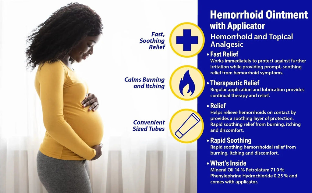 Hemorrhoidal Pain Relief Ointment 2 oz (56g) Per Tube Hemorrhoid Treatment for Fast Acting Itch, Swelling, and Maximum Strength Pain Relief (3 Pack) - TrustMedUSA