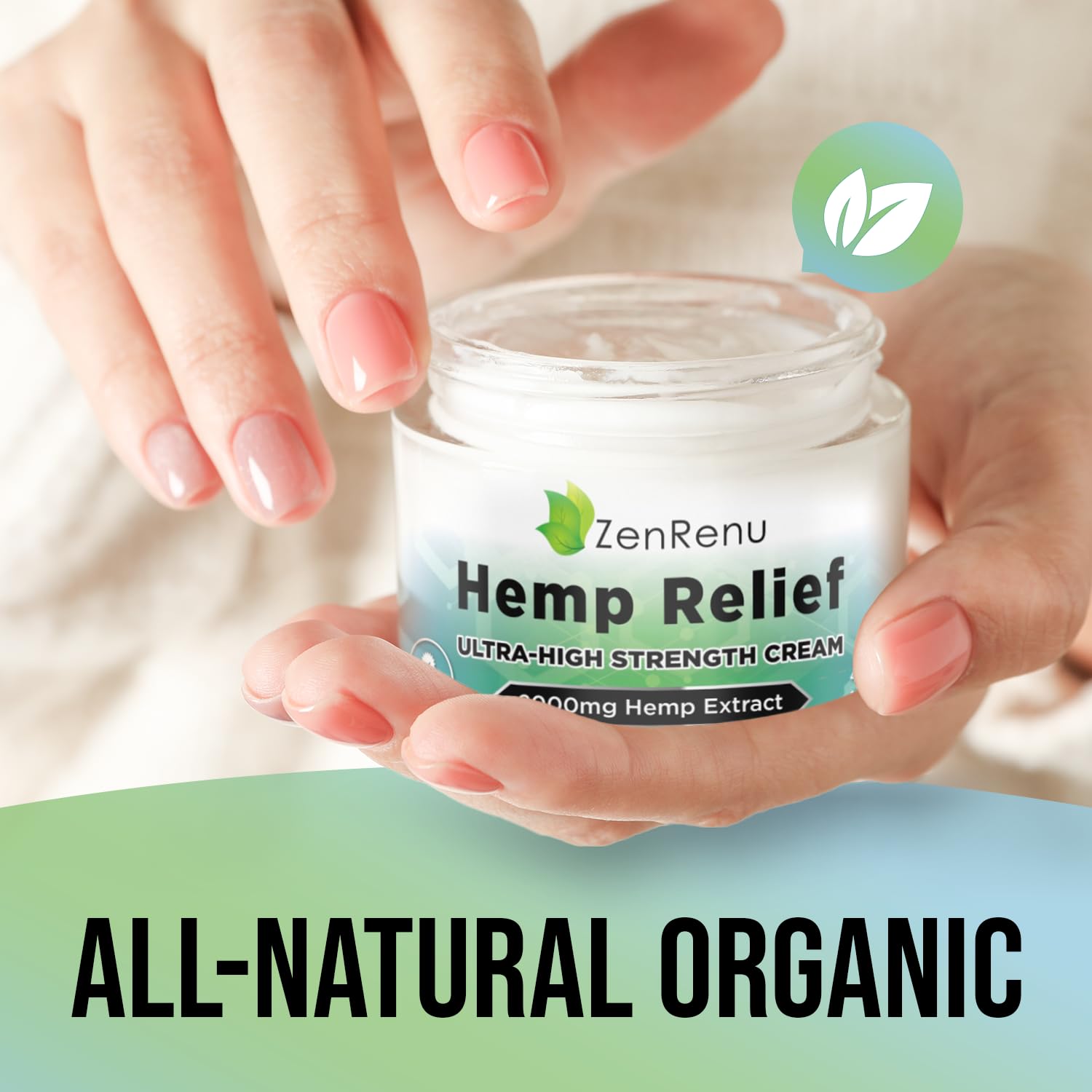 Hemp Cream Maximum Strength - Menthol Rub with Hemp Oil, Arnica, Lavender, Aloe Vera, Kava Kava, & Camphor - Natural Hemp Muscle Rub Cream for Skin, Muscles & Joints - ZenRenu, 4 oz - TrustMedUSA