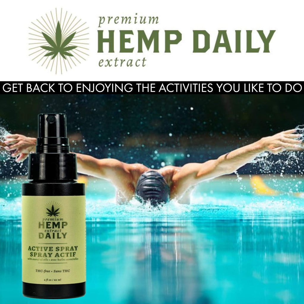 Hemp Daily Active Spray | Hemp Spray with Essential Oils | Vegan, Organic Ingredients | 2 Fluid Ounces (Original Spray, Single) - TrustMedUSA