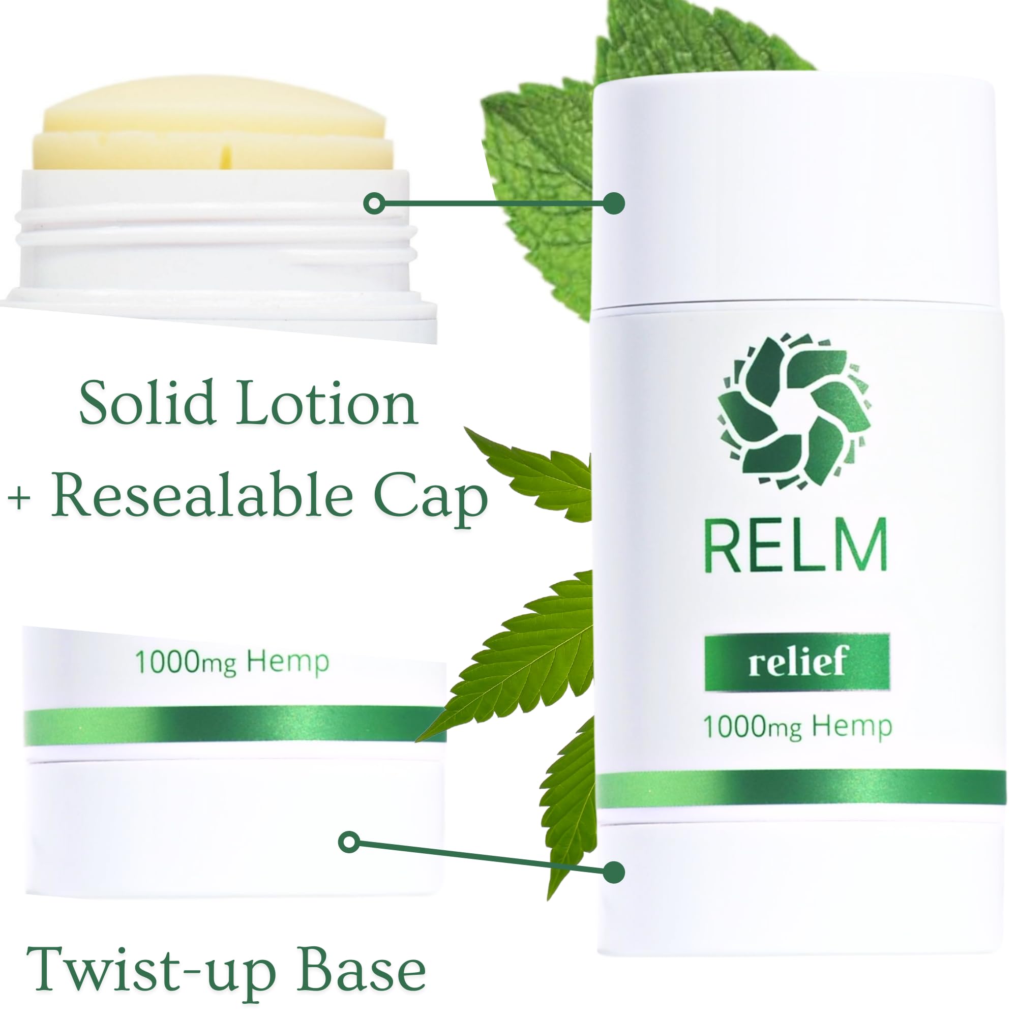Hemp Relief Stick - Hemp Oil, Menthol & Camphor, Fast-Acting Relief for Muscles, Joints and Nerves - 3 oz - TrustMedUSA