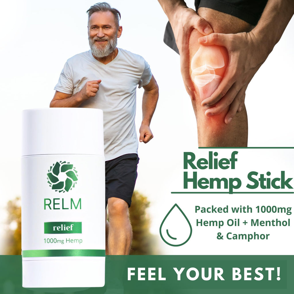 Hemp Relief Stick - Hemp Oil, Menthol & Camphor, Fast-Acting Relief for Muscles, Joints and Nerves - 3 oz - TrustMedUSA