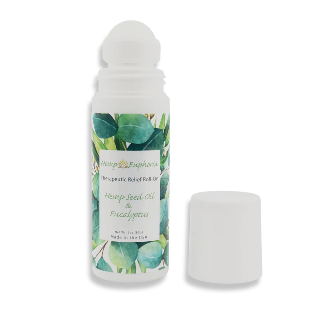 Hemp Seed Oil and Eucalyptus Joint & Muscle Discomfort Relief Roll-On Gel | USDA Certified Organic Hemp Seed Oil, Helps Relieve Sore or Tight Muscles - TrustMedUSA