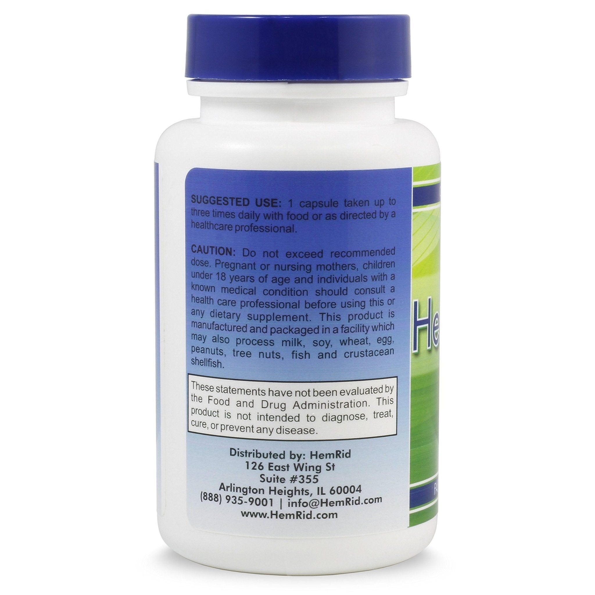 HemRid Best Hemorrhoid Supplement, Reduce Itching, Irritation, Bleeding, Burning in 2-5 Days, Clinically Tested Ingredients Provide Fast Relief in 120 Days - TrustMedUSA