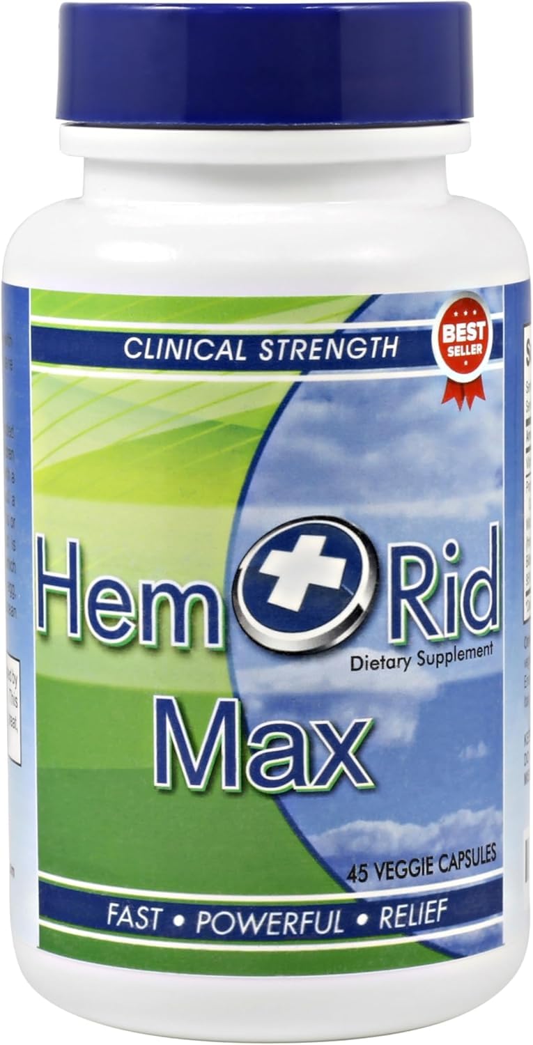 HemRid Max and Maximum Strength Lidocaine Cream - Hemorrhoid Relief Bundle for Fast Internal & External Support - Hemorrhoid Pills & Hemorrhoidal Lidocaine Cream for Rapid Comfort & Soothing Care - TrustMedUSA