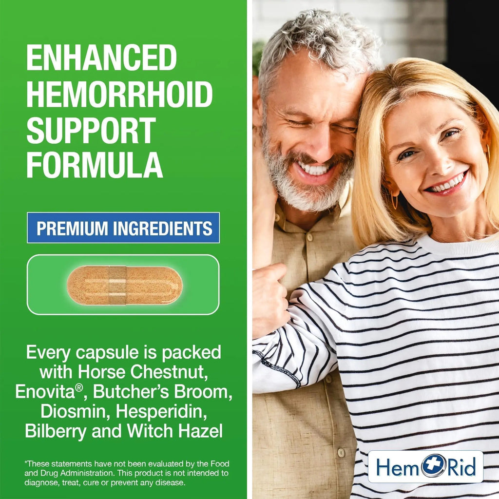 HemRid Max - Fast Hemorrhoid Relief. Get The Hemorrhoid Pills That Actually Work. Works in Just 2-5 Days. - TrustMedUSA