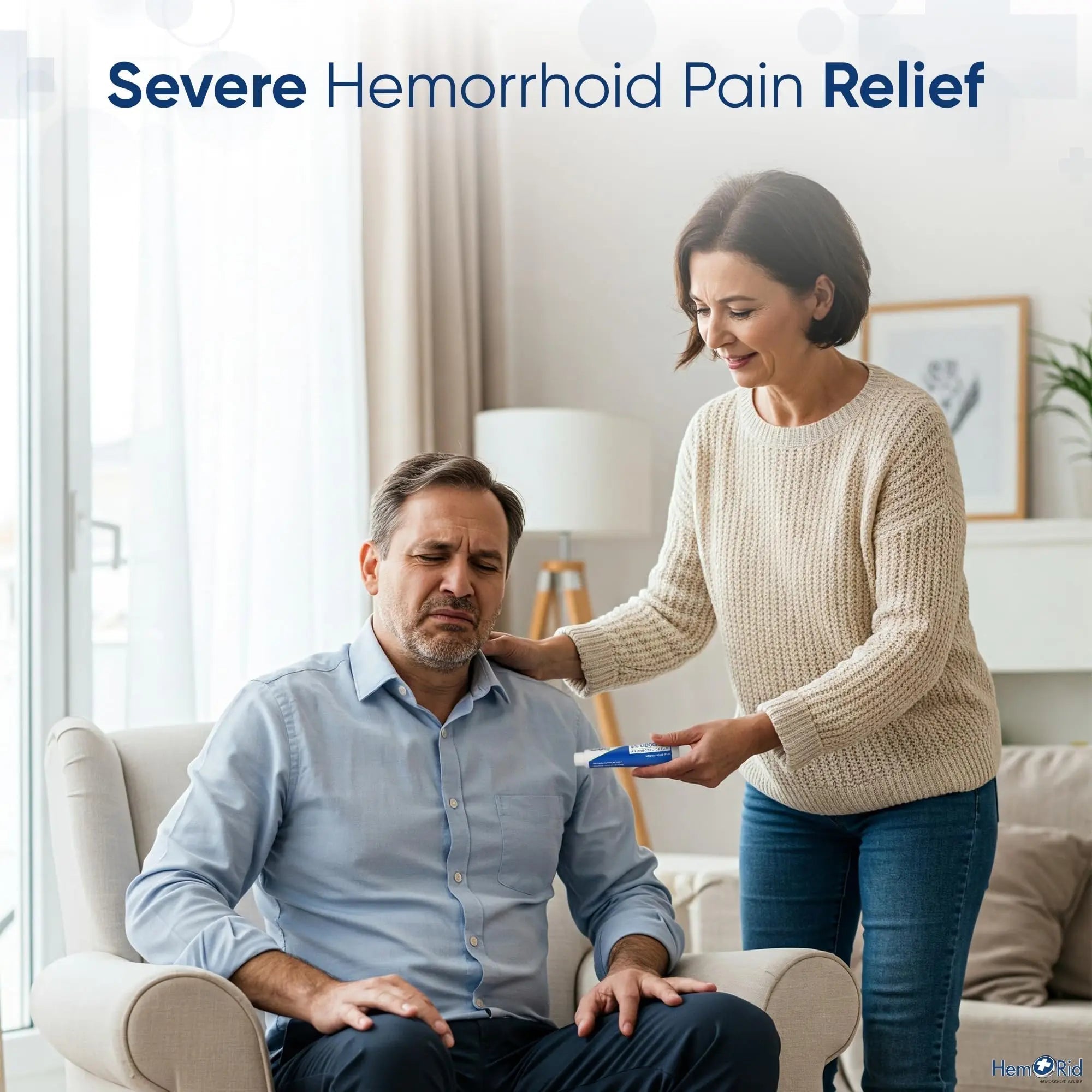 HemRid Maximum Strength Lidocaine Cream for Pain Management. Fast-Acting Hemorrhoid Solution with 5% Lidocaine. Instant Anal Itch and Numbing Effect - TrustMedUSA