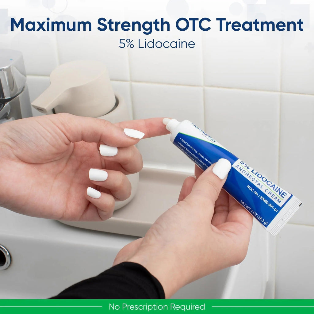 HemRid Maximum Strength Lidocaine Cream for Pain Management. Fast-Acting Hemorrhoid Solution with 5% Lidocaine. Instant Anal Itch and Numbing Effect - TrustMedUSA