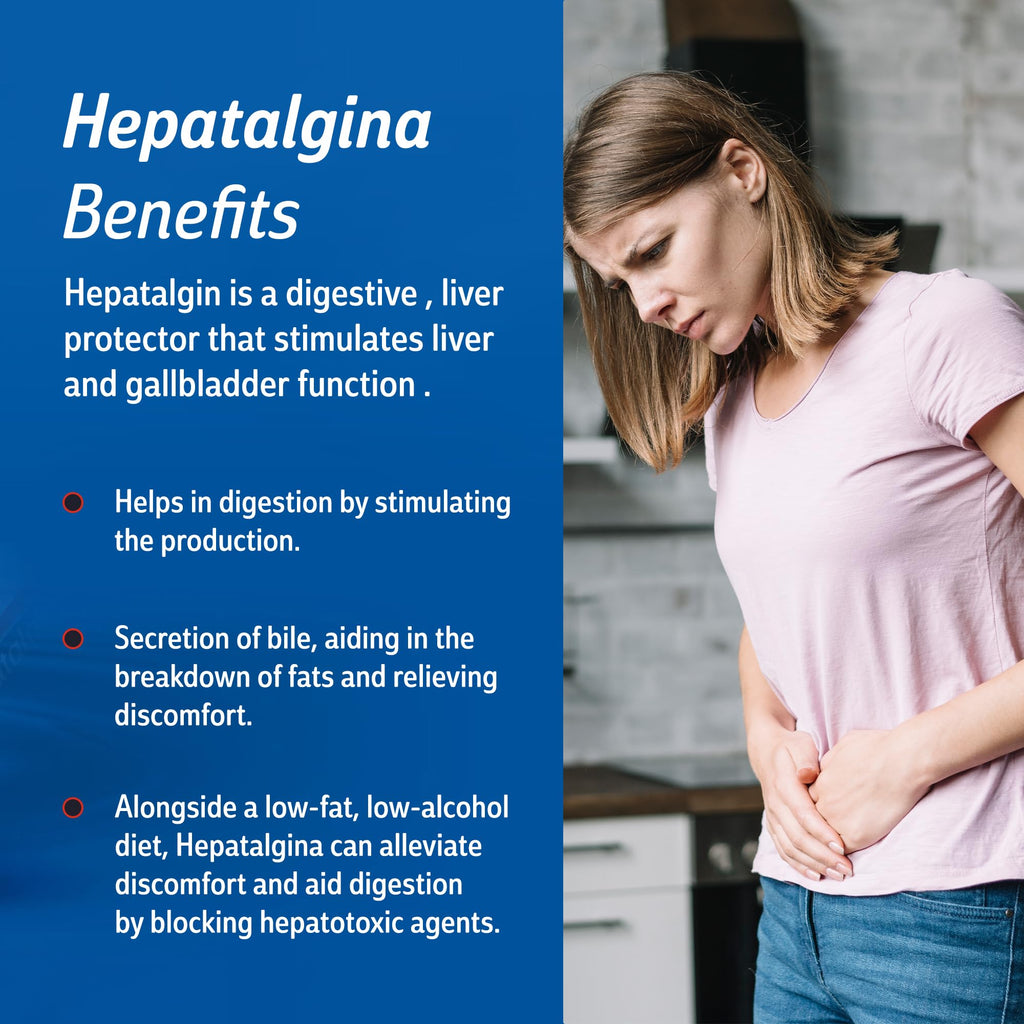 Hepatalgina Liver Support Digestive Protector - Liquid Herbal Supplement with Artichoke Extract for Liver Cleanse Detox & Repair - Liver Detox Cleanse Drops with Mint, Boldo & Carrot - 120 ml - TrustMedUSA