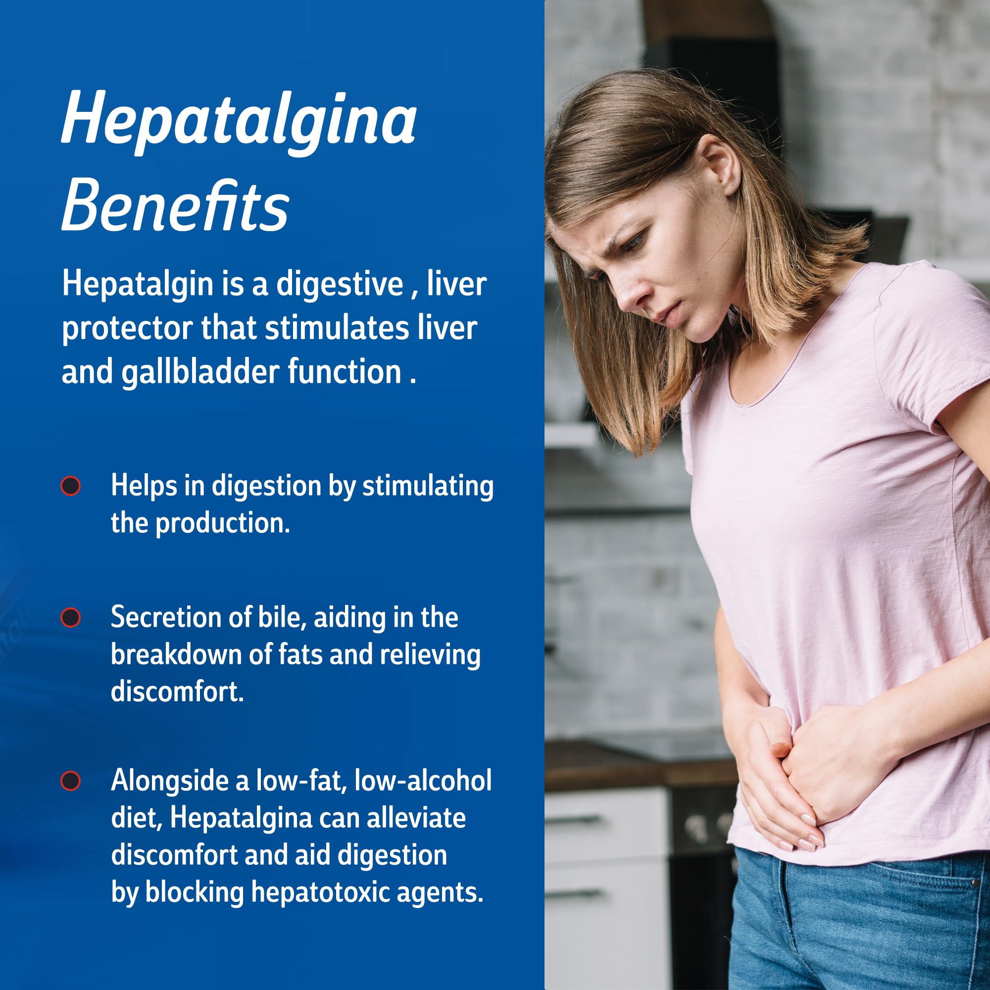 Hepatalgina Liver Support Digestive Protector - Liquid Herbal Supplement with Artichoke Extract for Liver Cleanse Detox & Repair - Liver Detox Cleanse Drops with Mint, Boldo & Carrot - 120 ml - TrustMedUSA
