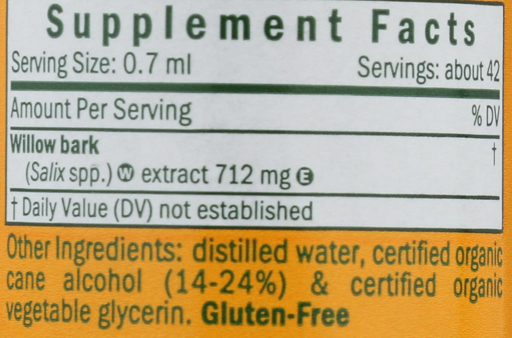 Herb Pharm Willow Bark Liquid Extract for Minor Pain - 1 Ounce (DWILL01) - TrustMedUSA