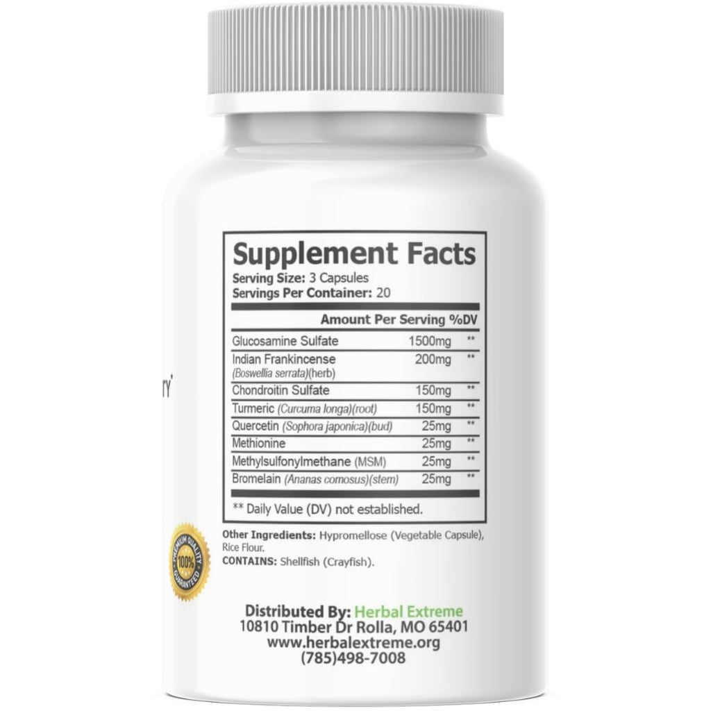 Herbal Extreme Aralgia Joint Support Supplement, 60 Capsules. - TrustMedUSA