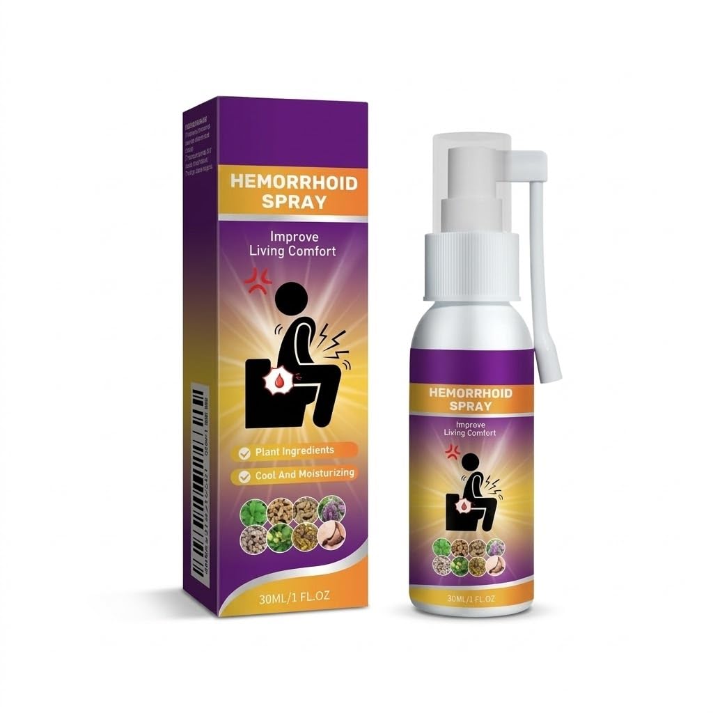 Herbal hemorrhoid Spray relieves Anal Swelling, Pain, itching, discomfort, Repair Meat Ball Broken hemorrhoid Nursing Spray,30ML/1 FL.OZ - TrustMedUSA