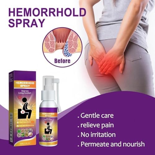 Herbal hemorrhoid Spray relieves Anal Swelling, Pain, itching, discomfort, Repair Meat Ball Broken hemorrhoid Nursing Spray,30ML/1 FL.OZ - TrustMedUSA