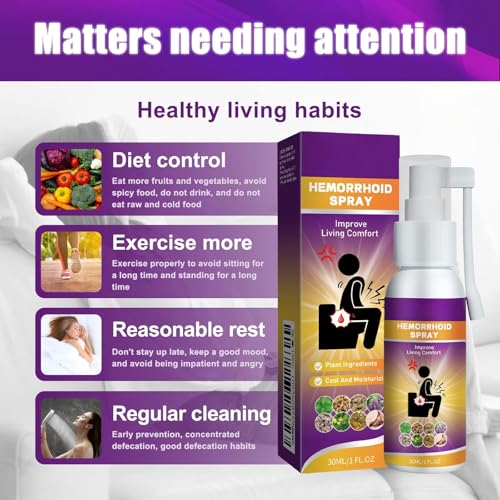 Herbal hemorrhoid Spray relieves Anal Swelling, Pain, itching, discomfort, Repair Meat Ball Broken hemorrhoid Nursing Spray,30ML/1 FL.OZ - TrustMedUSA