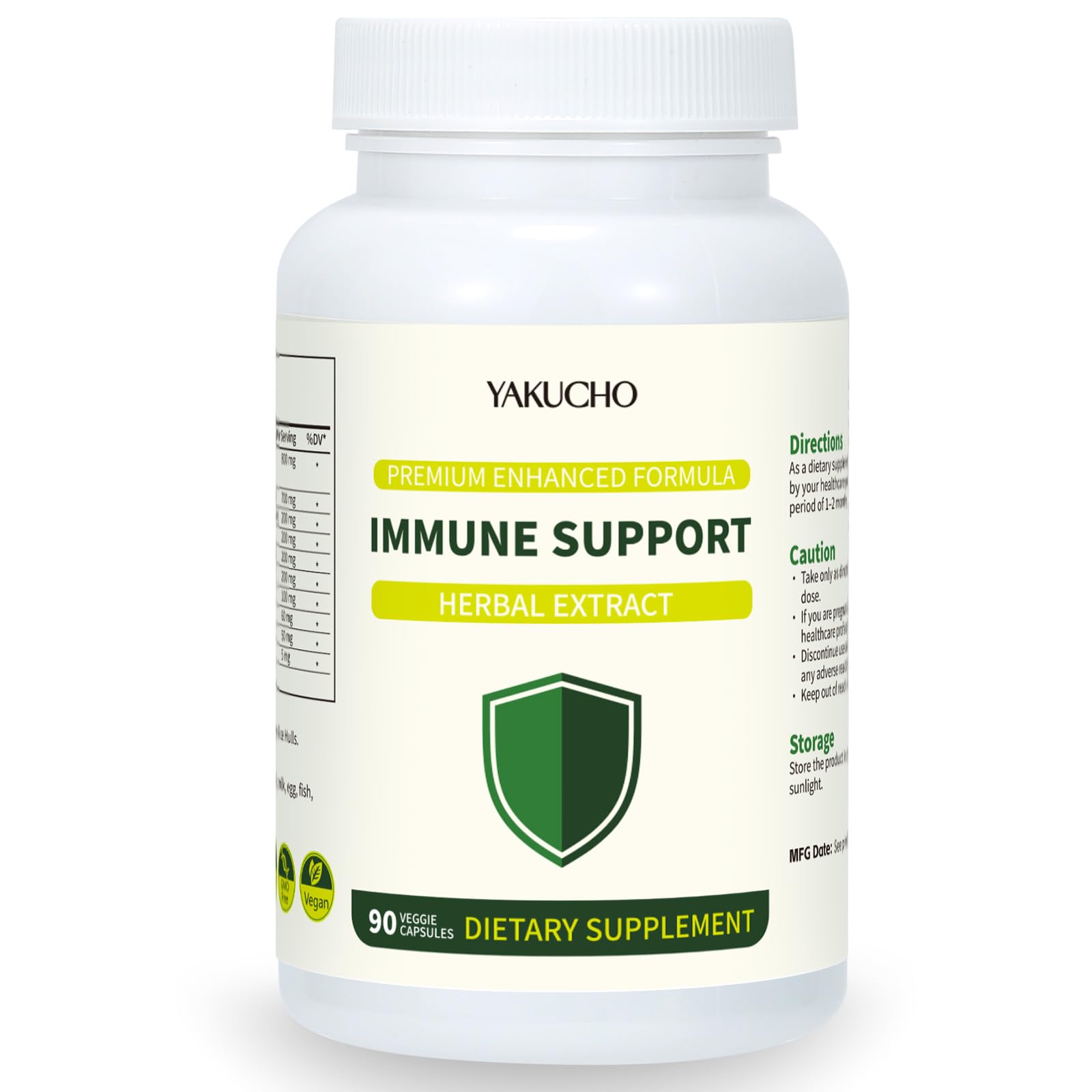 Herbal Immune Support Supplement, Vegan Capsules with Japanese Knotweed, Cat’s Claw, Skullcap & Sanguinolenta, Supports Immune Health & Overall Wellness, Gluten-Free - TrustMedUSA
