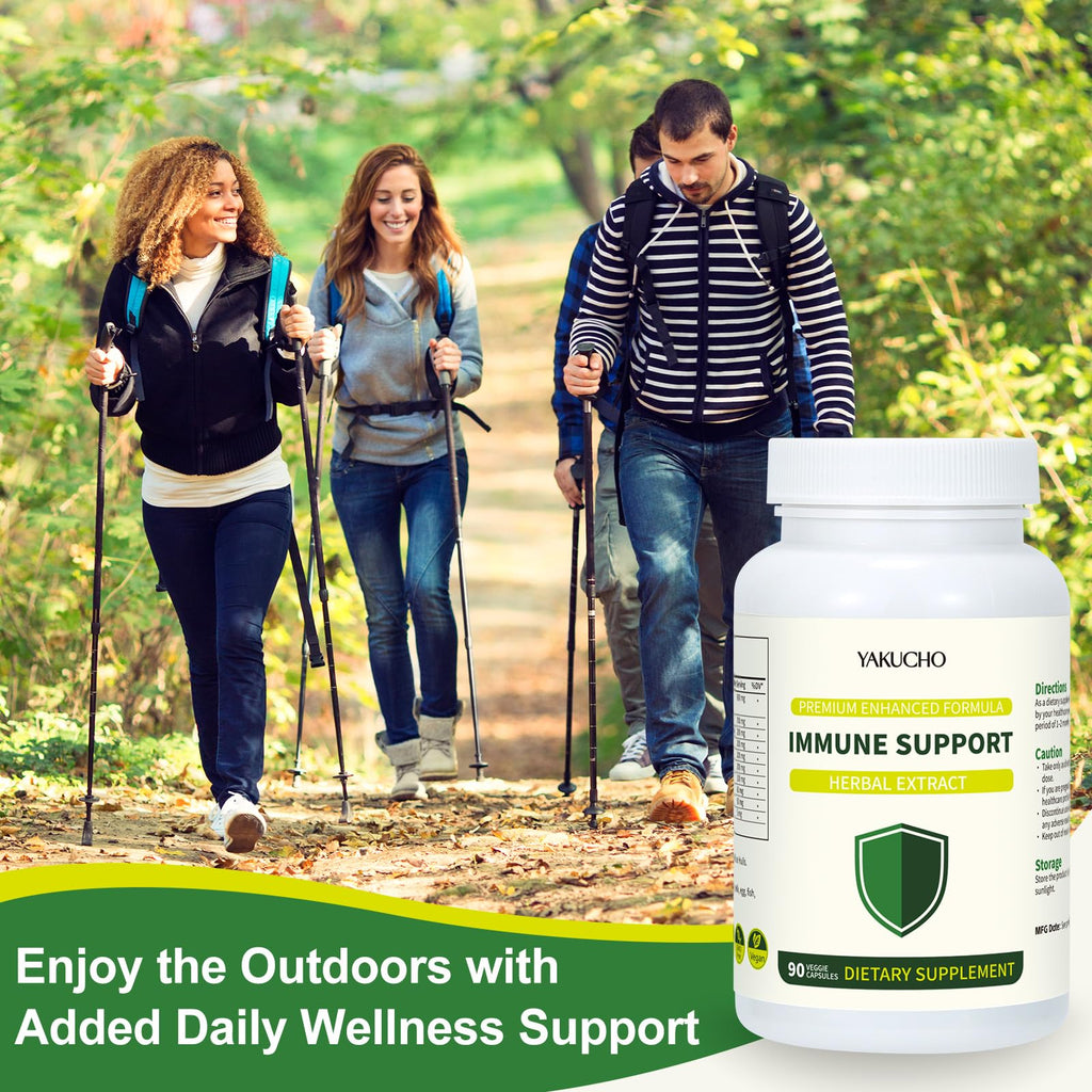 Herbal Immune Support Supplement, Vegan Capsules with Japanese Knotweed, Cat’s Claw, Skullcap & Sanguinolenta, Supports Immune Health & Overall Wellness, Gluten-Free - TrustMedUSA