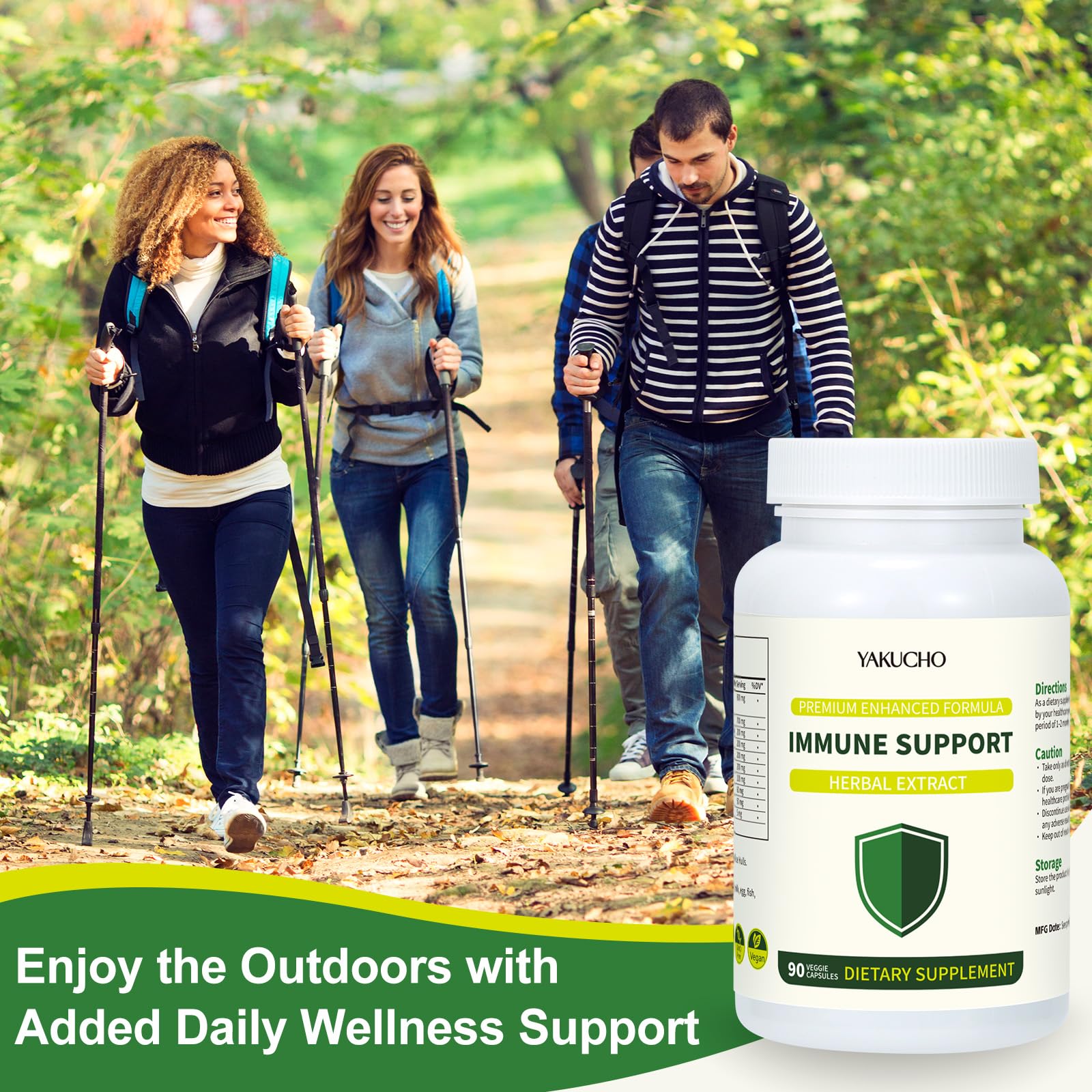 Herbal Immune Support Supplement, Vegan Capsules with Japanese Knotweed, Cat’s Claw, Skullcap & Sanguinolenta, Supports Immune Health & Overall Wellness, Gluten-Free - TrustMedUSA