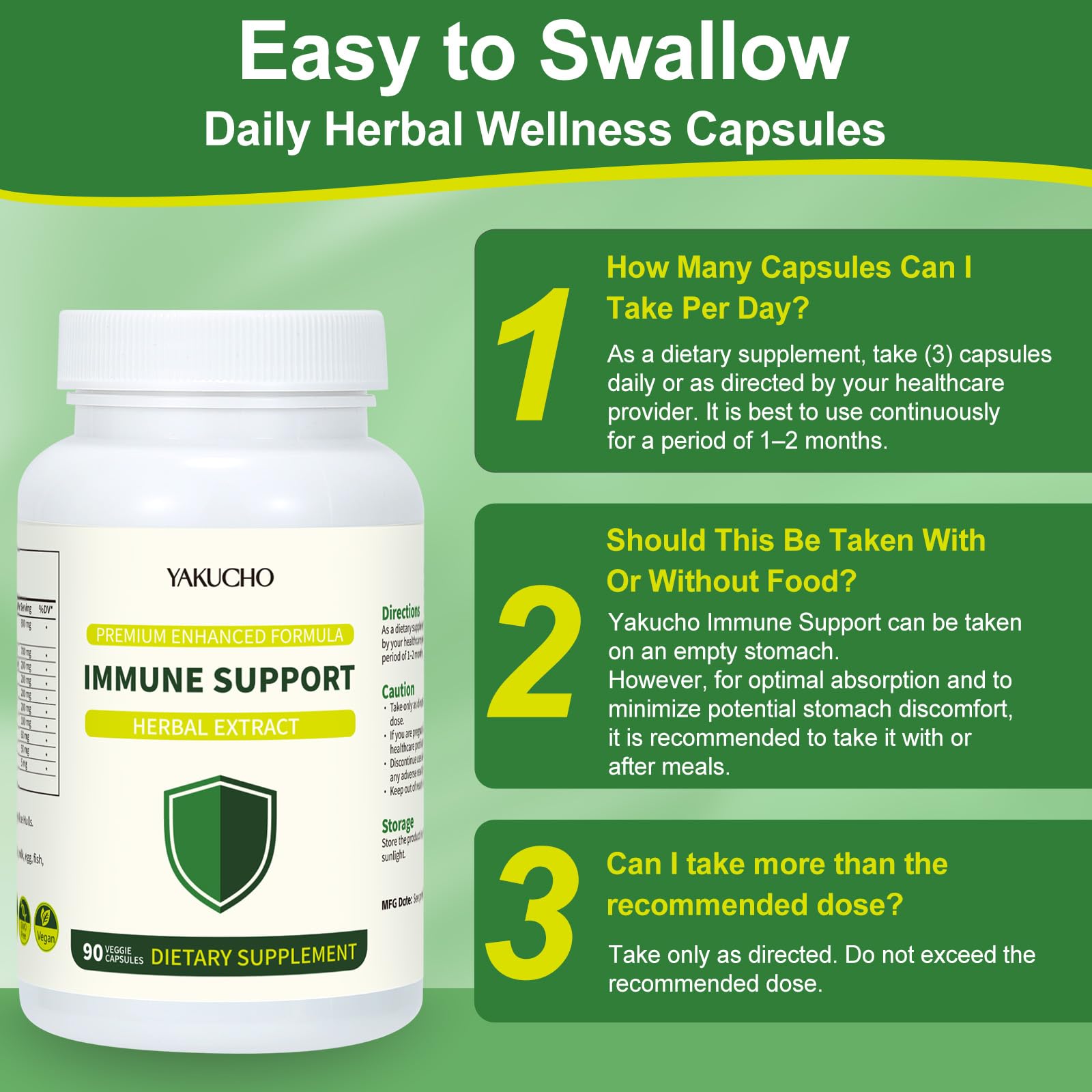 Herbal Immune Support Supplement, Vegan Capsules with Japanese Knotweed, Cat’s Claw, Skullcap & Sanguinolenta, Supports Immune Health & Overall Wellness, Gluten-Free - TrustMedUSA