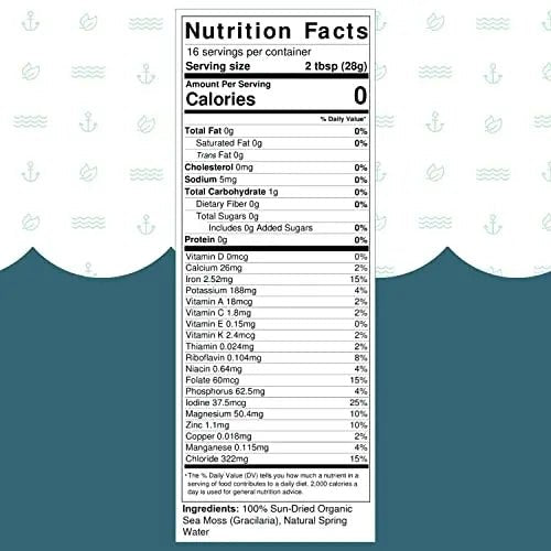 Herbal Vineyards Natural Organic Wildcrafted Gold Raw Sea Moss Gel for Immune Support - TrustMedUSA