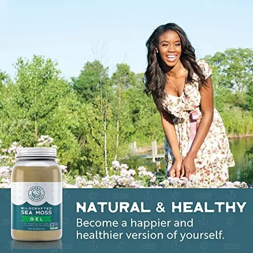 Herbal Vineyards Natural Organic Wildcrafted Gold Raw Sea Moss Gel for Immune Support - TrustMedUSA