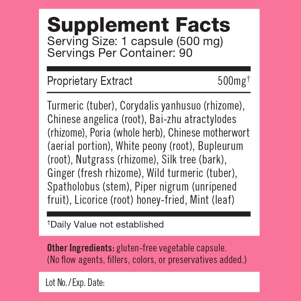 Herbalogic - Peacekeeper CX Herb Capsules - Reduces PMS Related Mood Swings - Reduces Cramps & Pain Associated with Monthly Periods - Contains Turmeric & Corydalis - 30 Cap Count - TrustMedUSA