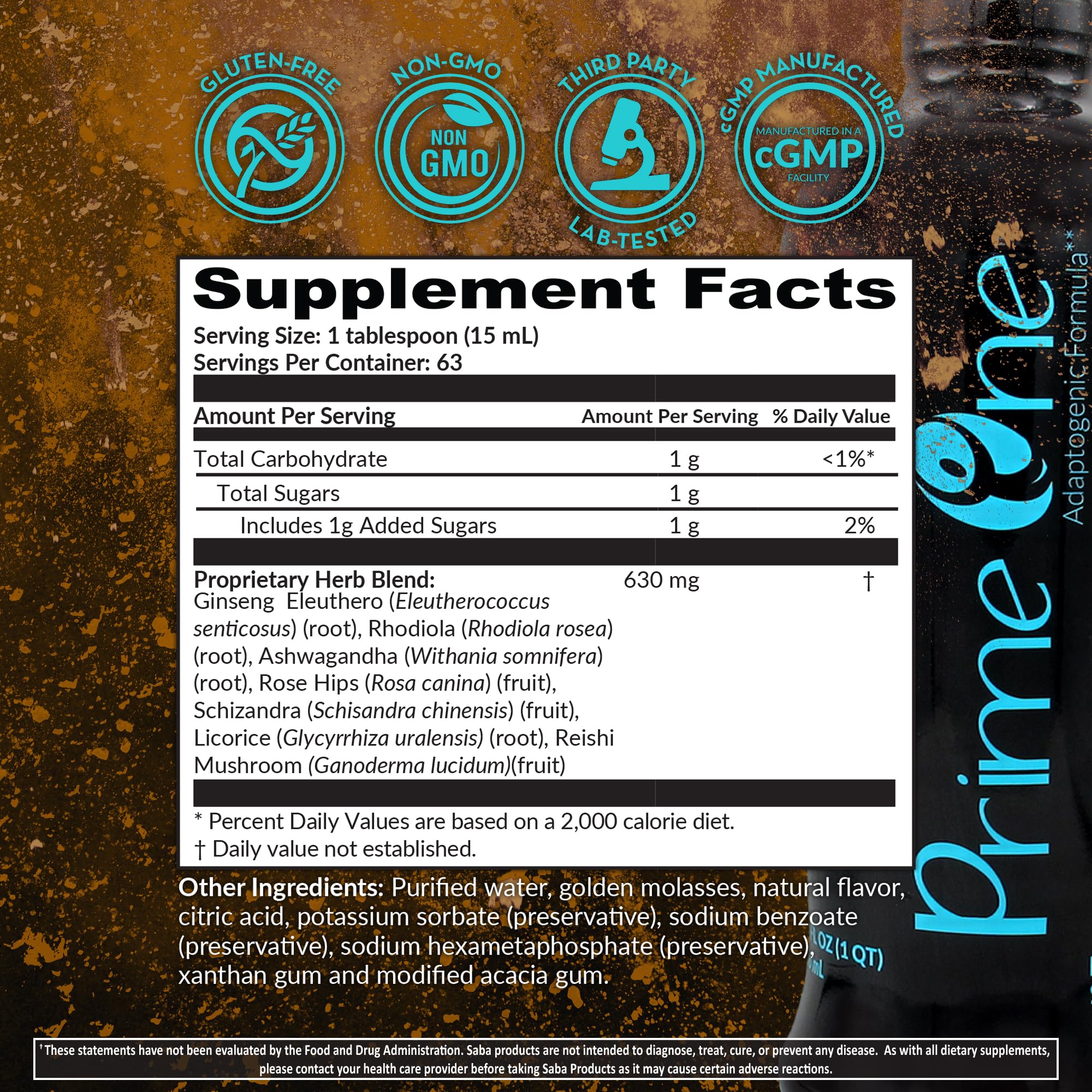HerbFuse Ashwagandha Liquid Shots – Stress Relief Supplement for Calm Mood & Energy Support – Adaptogen Formula with Rhodiola, Reishi & Ginseng – Fast Absorption – 30 Servings – Saba Prime One - TrustMedUSA