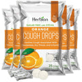 HERBION Naturals Cough Drops with Orange Flavor, Sugar-Free with Stevia, Soothes Cough, for Adults and Children Over 6 Years – Pack of 5(125 Lozenges) - Maple Wellness Supplements