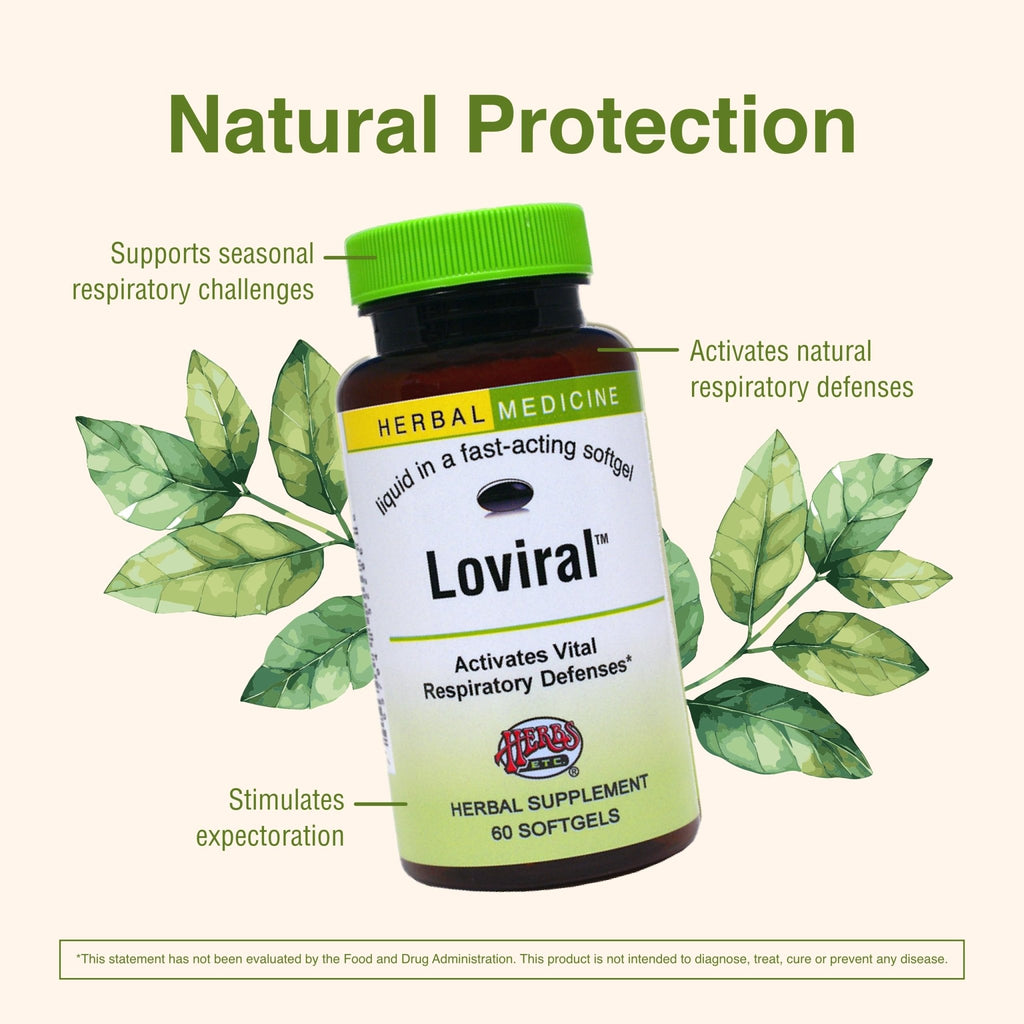 Herbs Etc. Loviral - Lung Health Supplement for Respiratory Defense & Support - Herbal Supplement with Lomatium, Pelargonium & OSHA - Gluten-Free - 60 Softgels (60 Servings) - TrustMedUSA