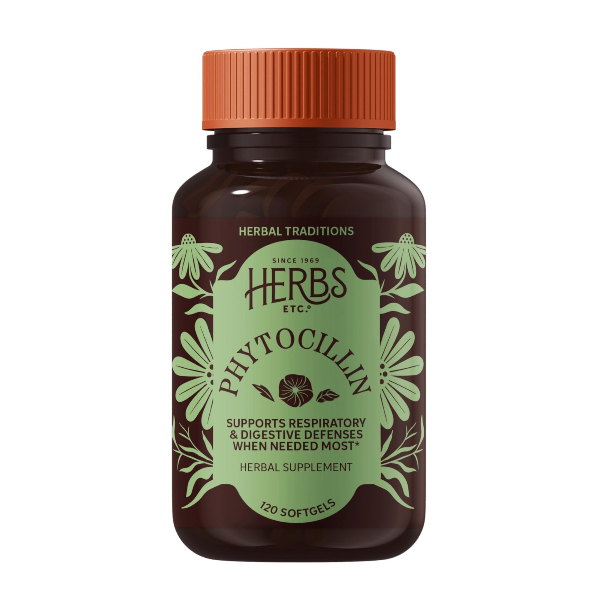 Herbs Etc. Phytocillin - Respiratory & Digestive Health Support Supplement - Herbal Formula to Support Digestion - Support Healthy Breathing - 120 Softgels (120 Servings) - TrustMedUSA