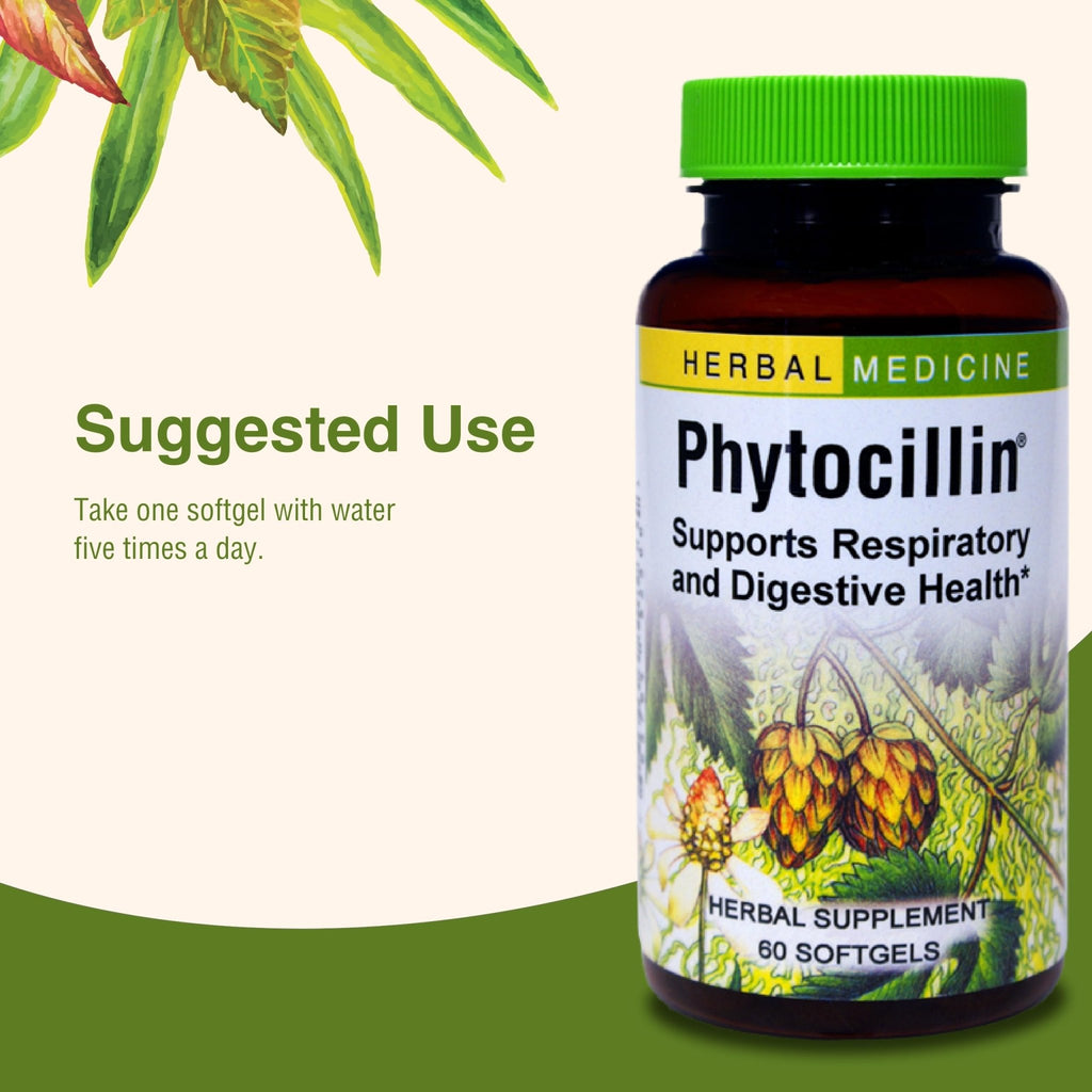 Herbs Etc. Phytocillin - Respiratory & Digestive Health Support Supplement - Herbal Formula to Support Digestion - Support Healthy Breathing - 60 Softgels (60 Servings) - TrustMedUSA