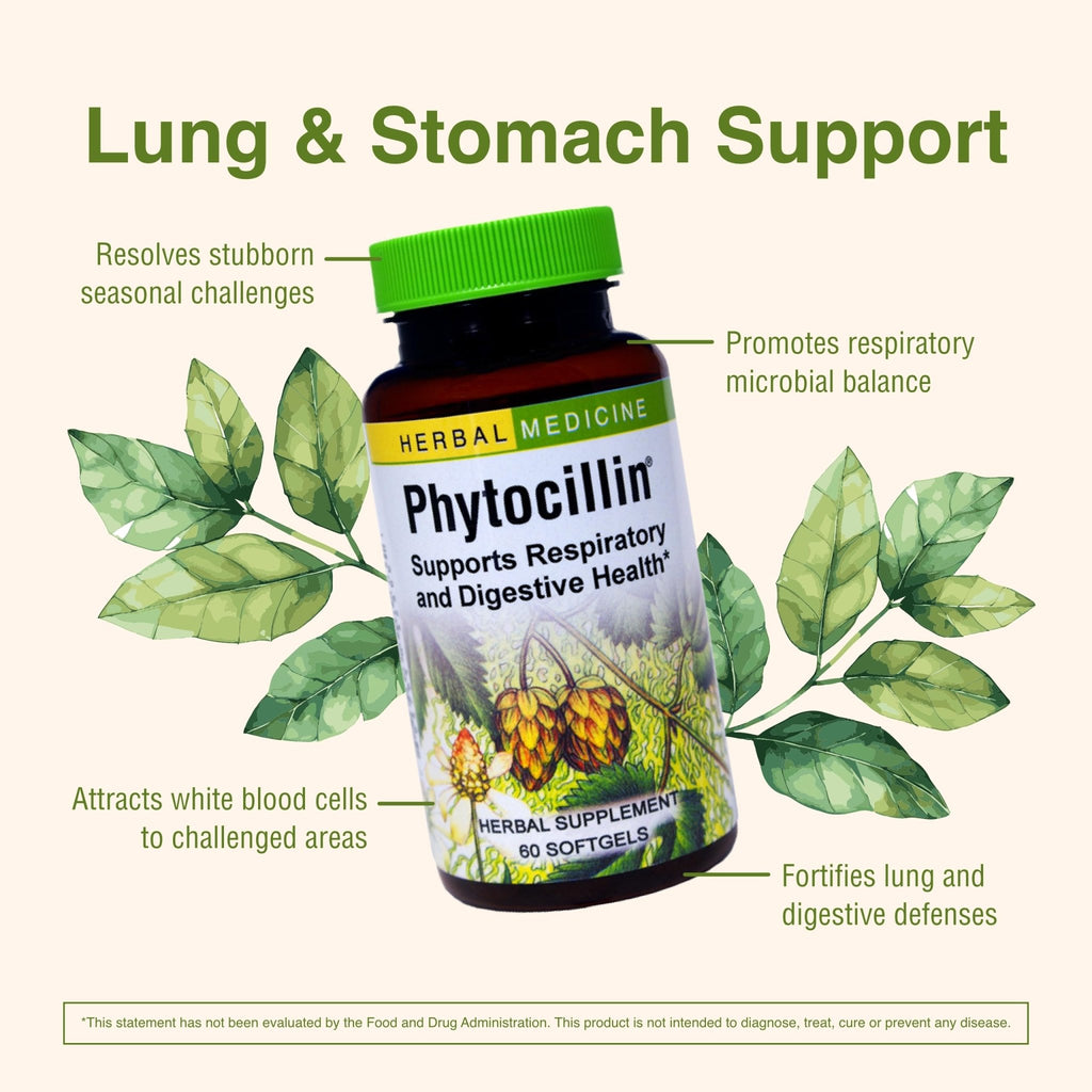 Herbs Etc. Phytocillin - Respiratory & Digestive Health Support Supplement - Herbal Formula to Support Digestion - Support Healthy Breathing - 60 Softgels (60 Servings) - TrustMedUSA